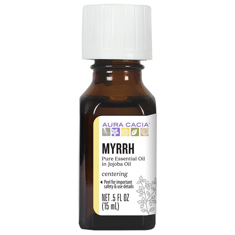 Aura Cacia Precious Essentials Oil Myrrh w/Jojoba 0.5 oz Oil