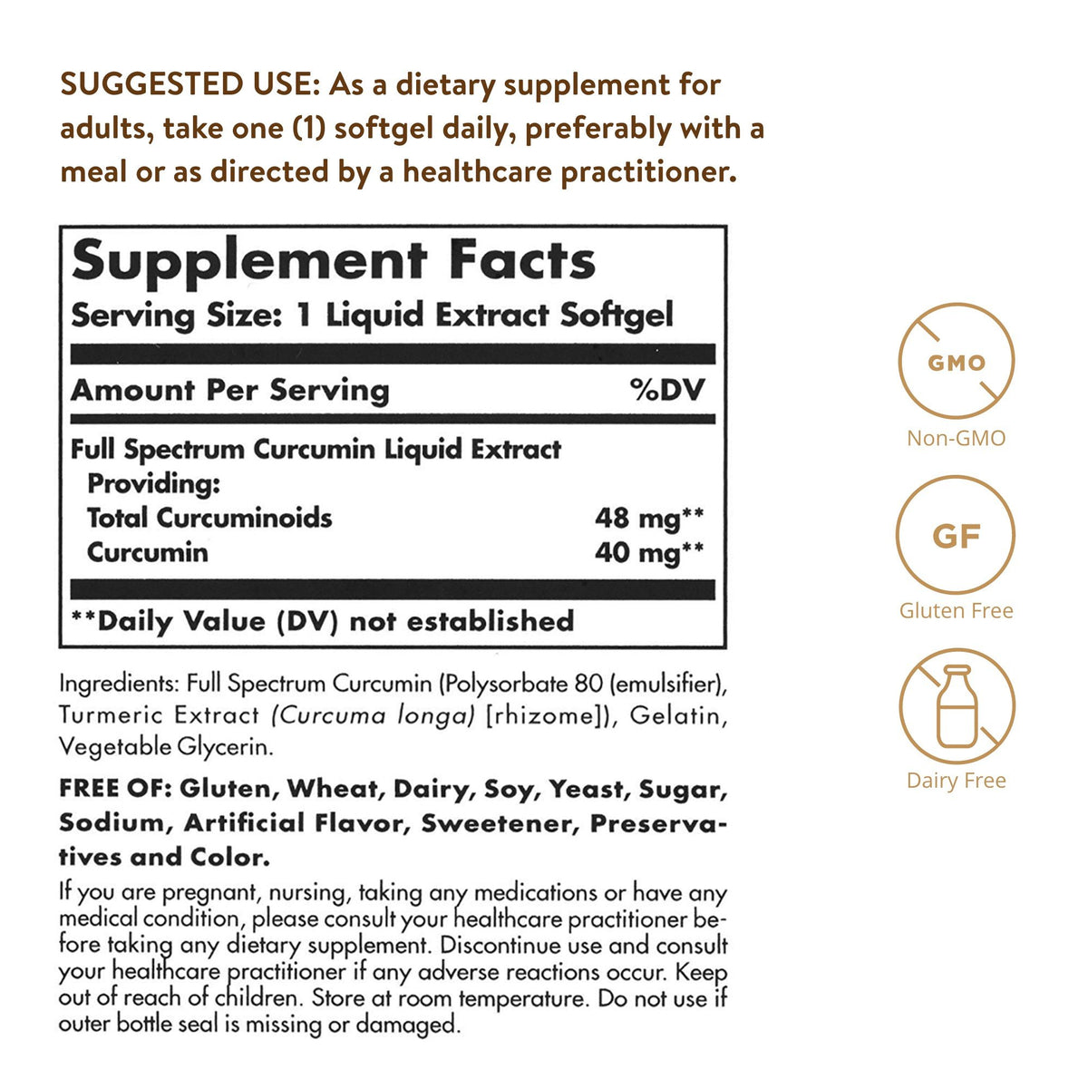 Solgar Curcumin 185x 40 mg 90 Softgels