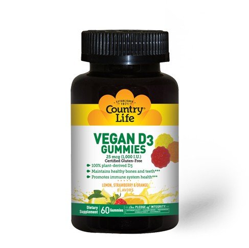 Country Life Vegan D3 Gummies 60 Gummy