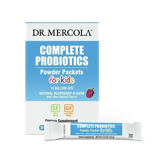 Dr. Mercola Complete Probiotics Powder for Kids 30 Packets Box