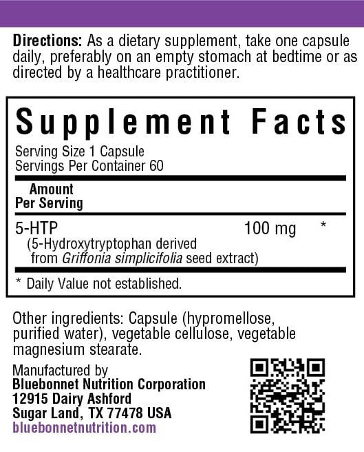 Bluebonnet 5-HTP 100 mg 60 VegCap