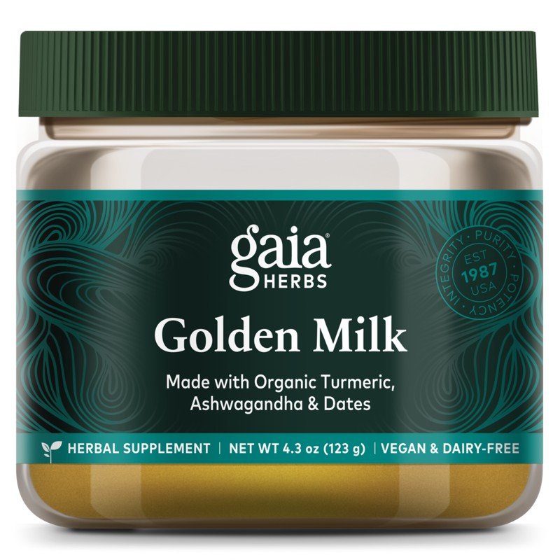 Gaia Herbs Golden Milk 4.3 oz Glass Jar