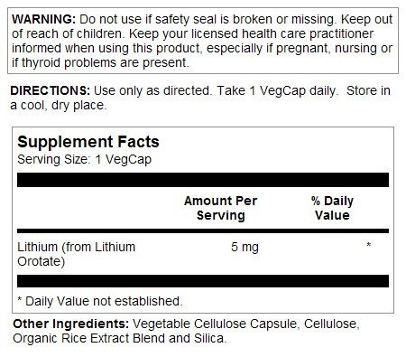 Kal Lithium Orotate 120 VegCap