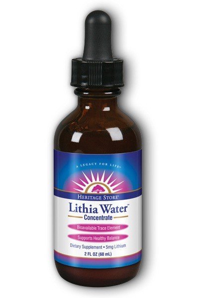 Heritage Store Lithia Water Concentrate Unflovered 2 oz Liquid