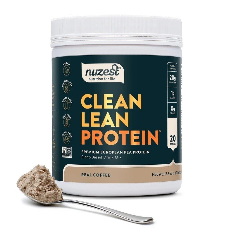 NuZest Clean Lean Protein Real Coffee 17.6 oz Powder