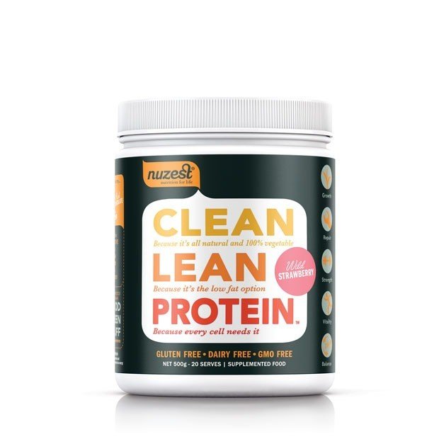 NuZest Clean Lean Protein Wild Strawberry 17.6 oz Powder