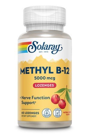 Solaray Methyl B-12 5000 mcg Cherry 60 Lozenge