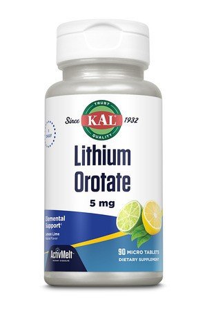 Kal Lithium Orotate ActivMelt Lemon Lime 90 Lozenge