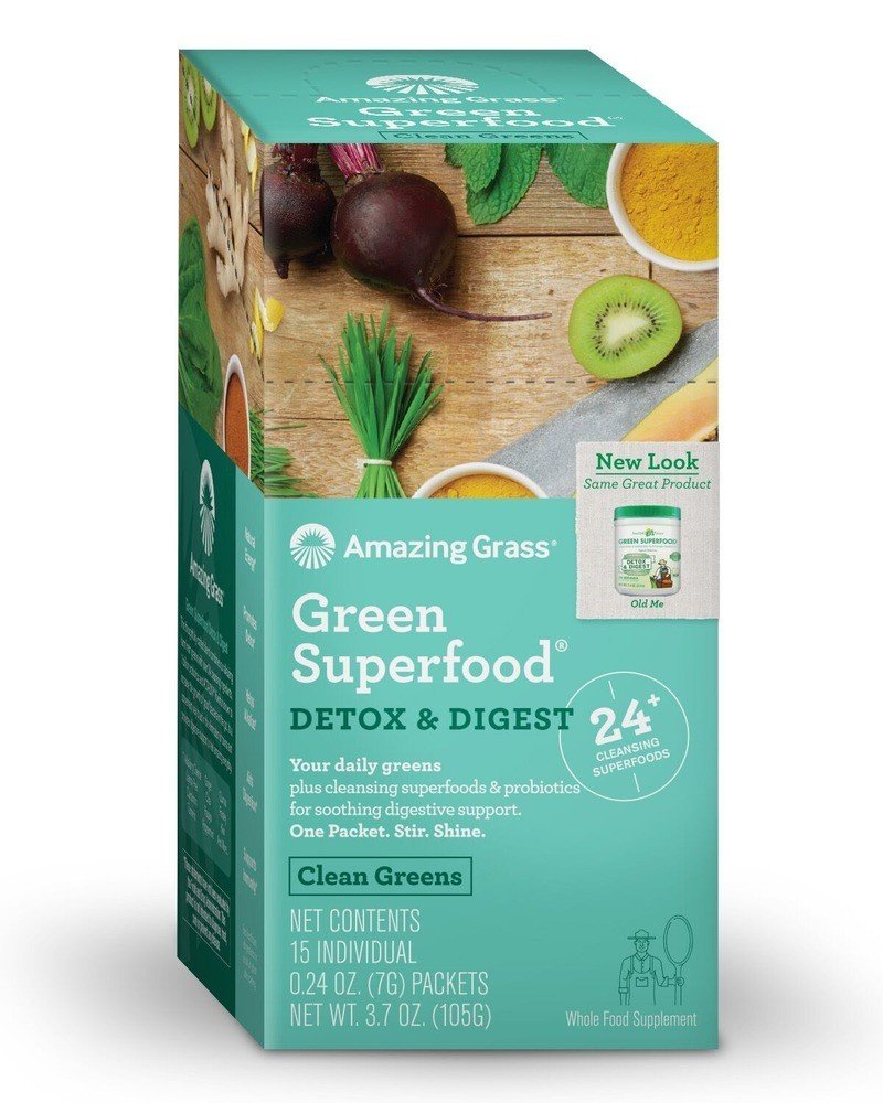 Amazing Grass Detox &amp; Digest GSF 15 packets Box