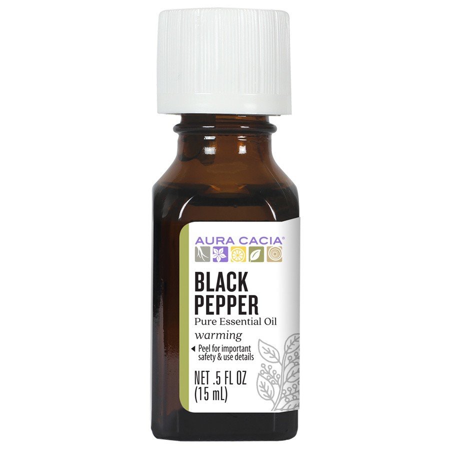 Aura Cacia Black Pepper Essential Oil Blend .5 fl oz Oil