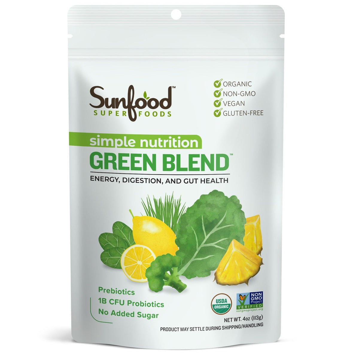 Sunfood Simple Nutrition, Green Blend 4 oz Powder