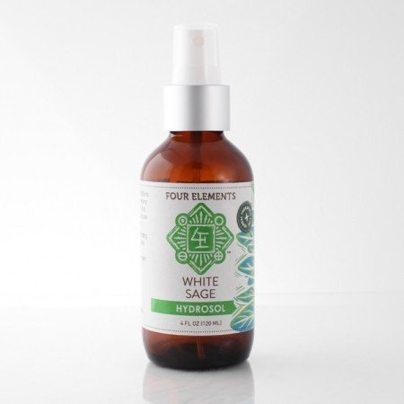 Four Elements Organic Herbals White Sage Hydrosol 4 oz Spray