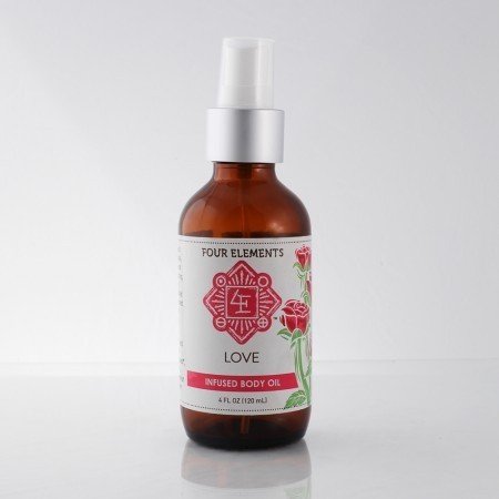 Four Elements Organic Herbals Love Body Oil 4 oz Oil