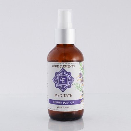 Four Elements Organic Herbals Meditate Body Oil 4 oz Oil