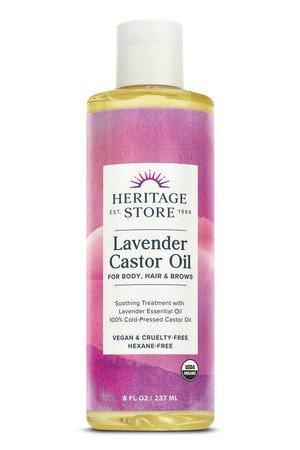 Heritage Store Castor Oil Lavender Organic 8 fl oz Liquid