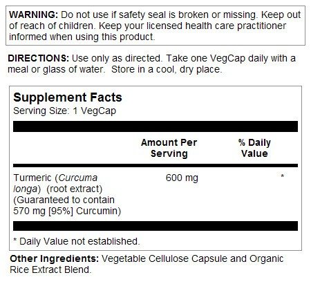 Solaray Turmeric One Daily 60 VegCap