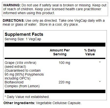 Solaray Grape Seed Extract 100 mg 60 VegCap