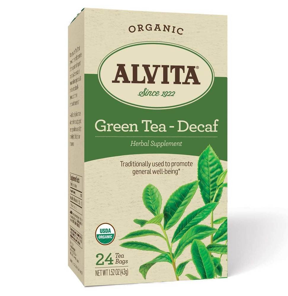 Alvita Tea Green Tea Decaffeinated 24 Bag