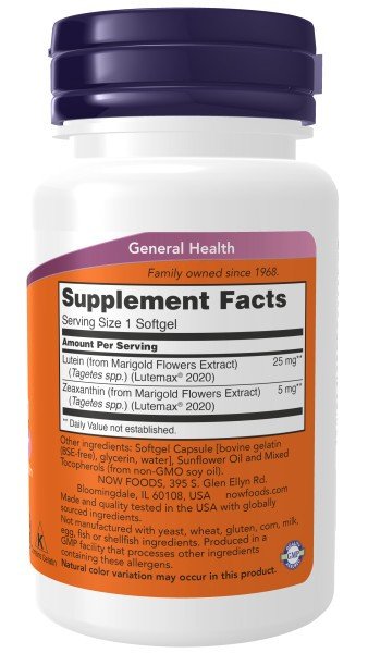 Now Foods Lutein &amp; Zeaxanthin 60 Capsule