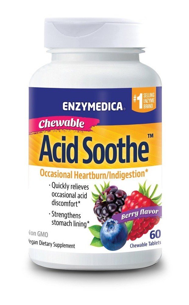 Enzymedica Acid Soothe Chewables Berry Burst 60 Capsule