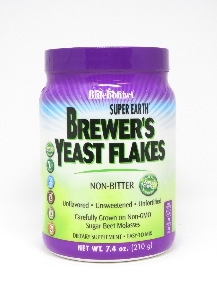 Bluebonnet Super Earth Brewer&#39;s Yeast Flakes 7.4 oz Flakes
