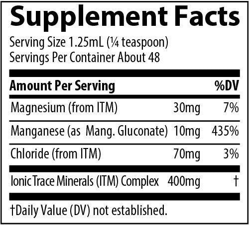 Trace Minerals Liquid Ionic Manganese - 10mg 2 fl oz Liquid