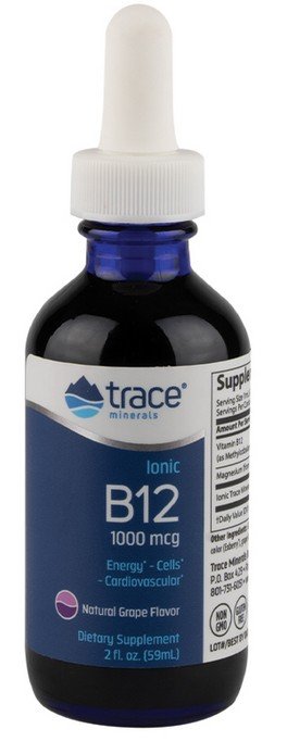 Trace Minerals Liquid Ionic B12 - 1,000mcg 2 fl oz Liquid