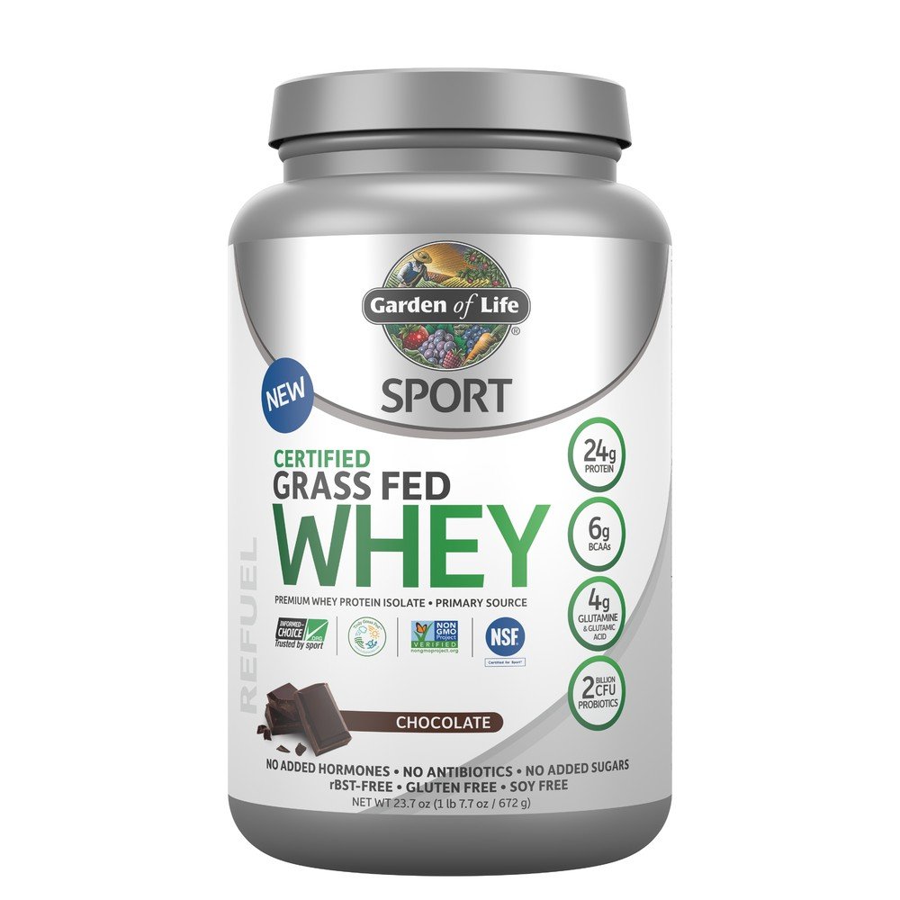 Garden of Life Certified Grass Fed Whey -Chocolate 672 gram Powder