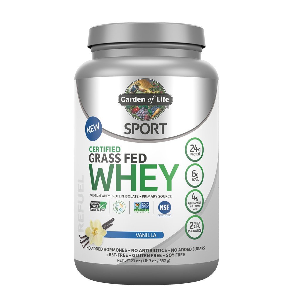 Garden of Life Certified Grass Fed Whey -Vanilla 652 gram Powder