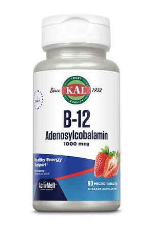 Kal B-12 Adenosylcobalamin ActivMelt Strawberry 90 Lozenge