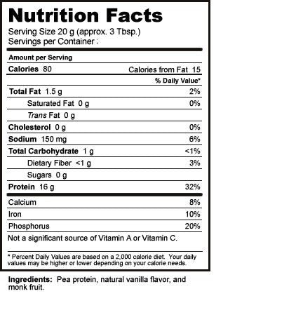 Nutribiotic Pea Protein Vanilla 21 oz Powder