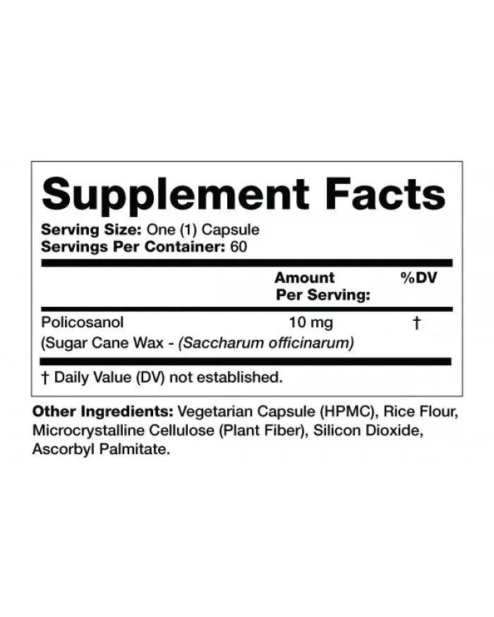 Olympian Labs Policosanol 10 mg 60 VegCap