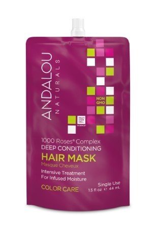 Andalou Naturals 1000 Roses Complex Color Care Deep Conditioning Hair Mask 1.5 oz Cream