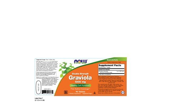 Now Foods Double Strength Graviola 1000 mg 90 Tablet