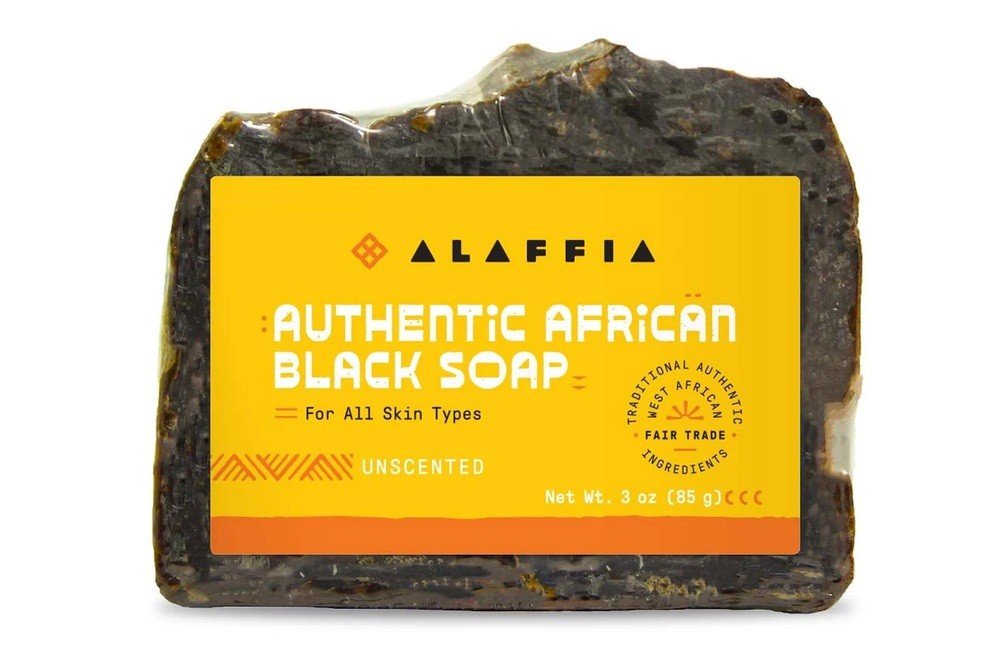 Alaffia Authentic African Black Soap Unscented 3 oz Bar