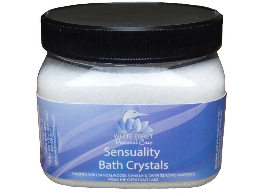 White Egret INC Sensuality Bath Crystals 16 oz Salt