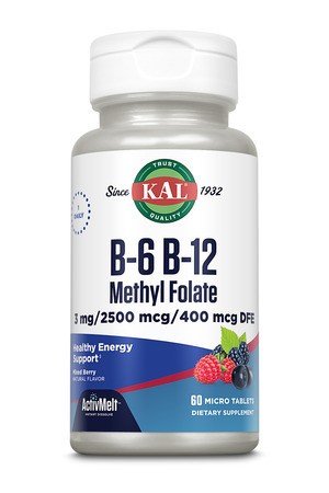 Kal B-6 B-12 Methyl Folate ActivMelt (Mixed Berry) 60 Lozenge