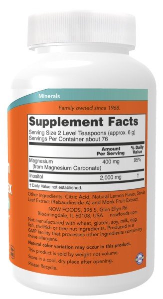 Now Foods Magnesium Inositol Relax 16 oz Powder
