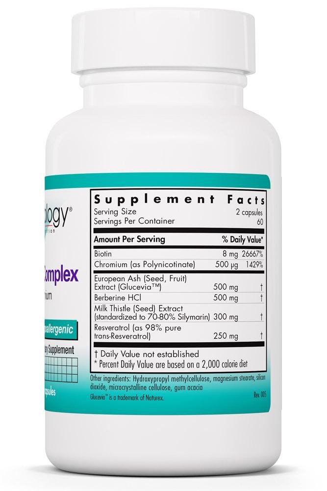 Nutricology Glucevia Complex with Chromium 120 VegCap