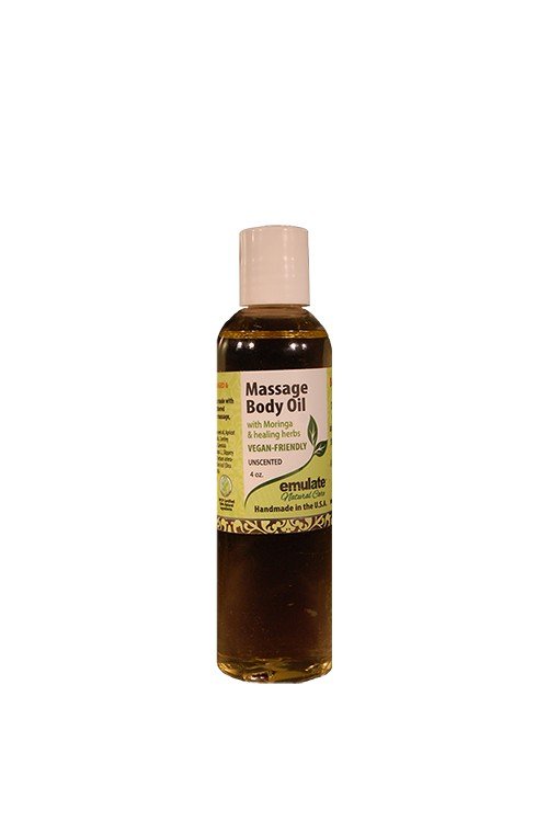 emulate Natural Care Moringa Massage Oil with Moringa &amp; Herbs Unscented 4 oz Oil