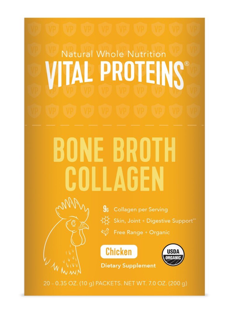 Vital Proteins Organic Chicken Bone Broth Collagen Stick Packs 20 ct Box