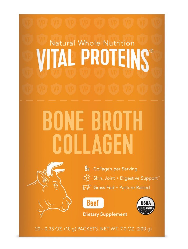 Vital Proteins Organic Beef Bone Broth Collagen Stick Packs 20 ct Box