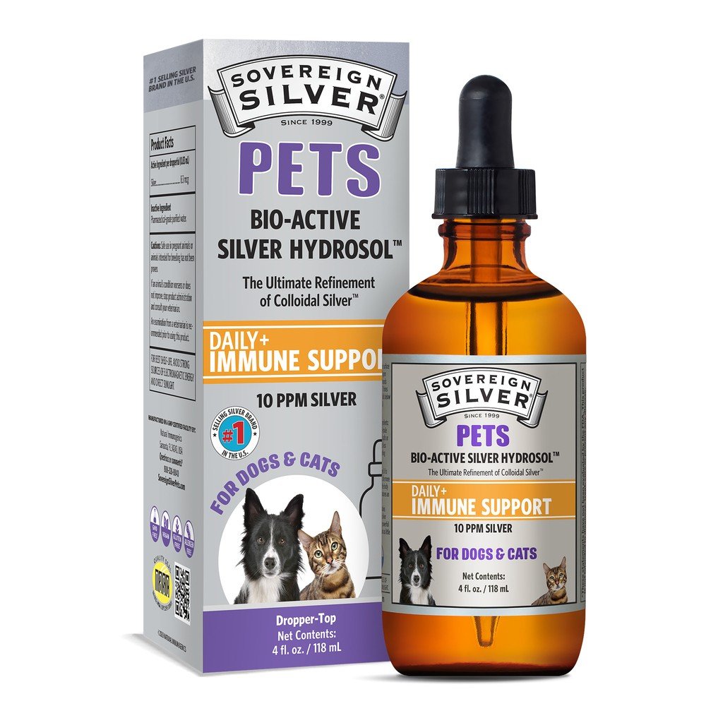 Sovereign Silver Natural Immunogenics Bio-Active Silver Hydrosol for Pets 4 oz Dropper