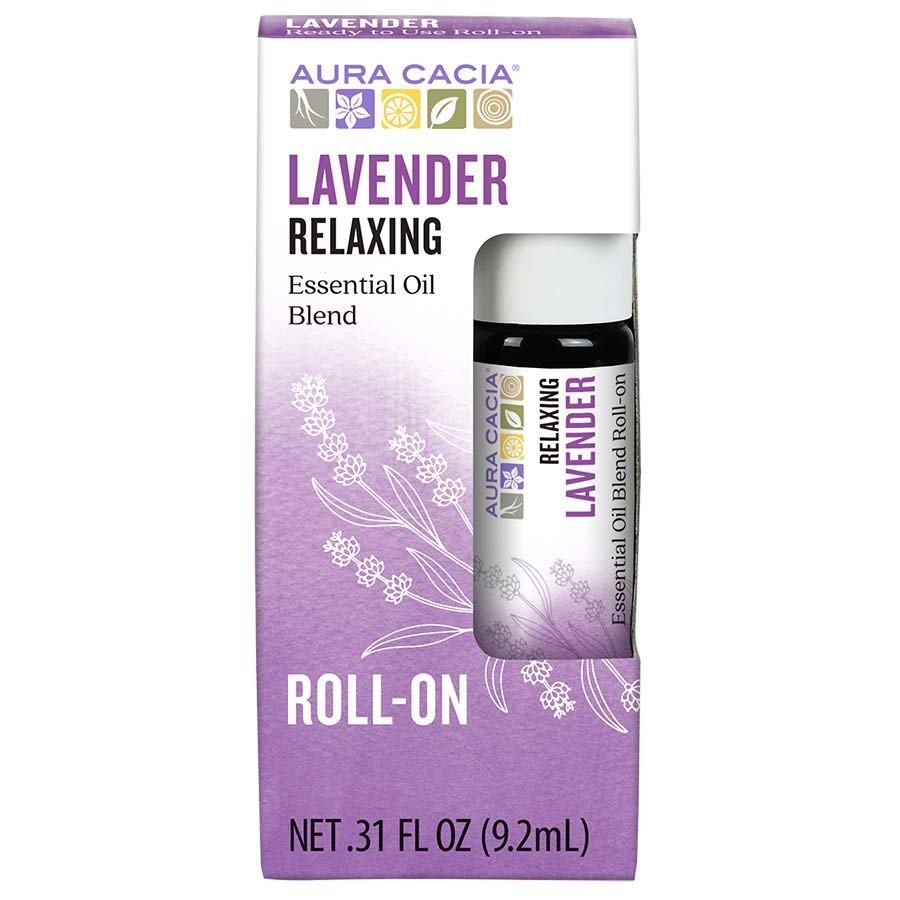 Aura Cacia Essential Oil Lavender Roll-On 0.31 oz Oil