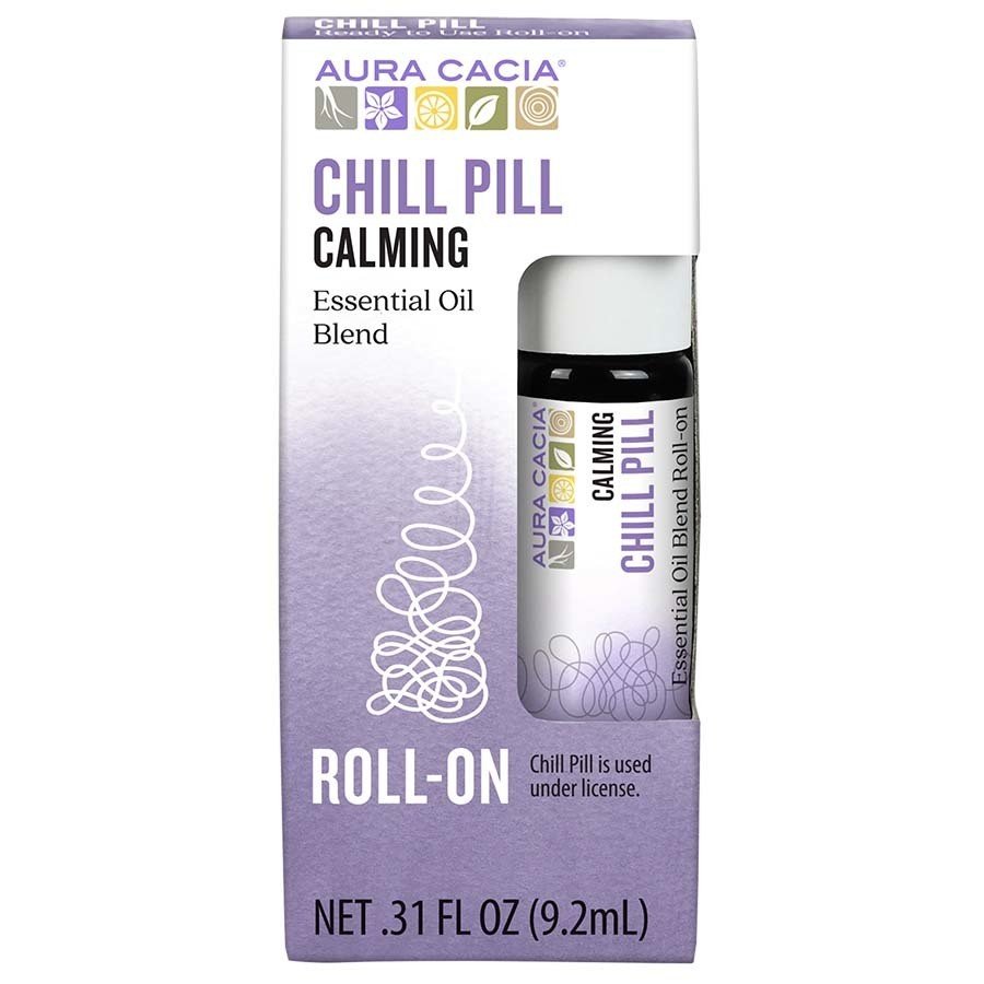 Aura Cacia Essential Oil Chill Pill Roll-On 0.31 oz Oil