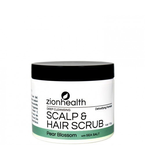 Zion Health Adama Minerals Deep Cleansing Hair Scrub Pear Blossom 4 oz Scrub