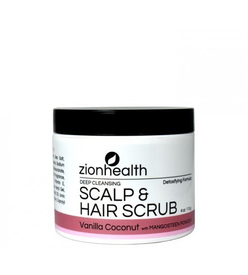 Zion Health Adama Minerals Deep Cleansing Hair Scrub Vanilla Coconut 4 oz Scrub