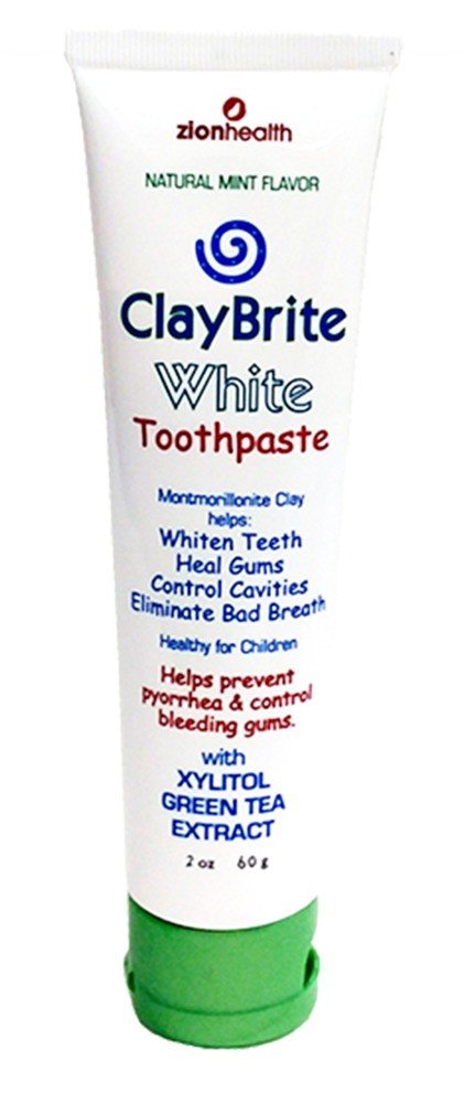 Zion Health Claybrite White Toothpaste 2 oz Paste