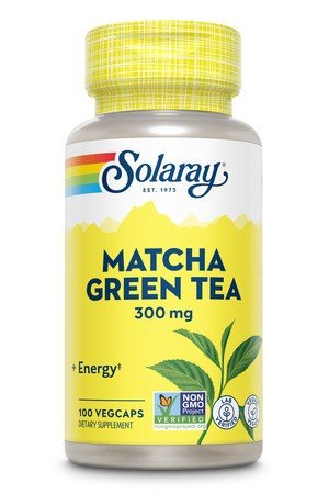 300 milligrams | Organically Grown Matcha Green Tea Leaf | Solaray | Energy | Non GMO | Vegan | Dietary Supplement | 100 VegCaps | VitaminLife