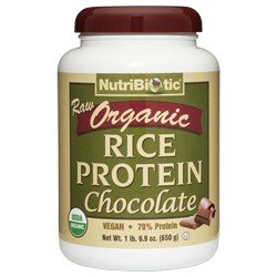 Nutribiotic Organic Rice Protein, Chocolate 22.9 oz Powder